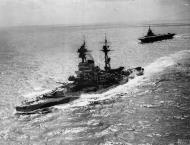 Asisbiz RN carrier HMS Formidable and HMS Resolution eastern fleet Indian Ocean IWM A11792