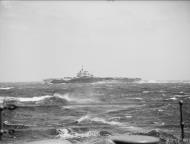Asisbiz RN carrier HMS Formidable in heavy seas Mediterranean Apr 1943 IWM A16073