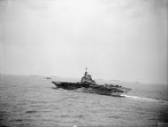 Asisbiz RN carrier HMS Formidable launches aircraft during exercising in the Mediterranean Mar 1943 IWM A15731
