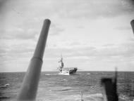 Asisbiz RN carrier HMS Formidable viewed from HMS Argonaut off North Africa Operation Torch Nov 1942 IWM A12787