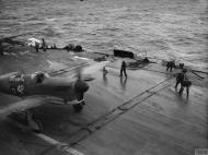 Asisbiz Fleet Air Arm 1771NAS Firefly 4P taking off from HMS Implacable off Norway 26th Nov 1944 IWM A26649