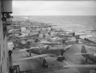Asisbiz Fleet Air Arm 1771NAS Fireflys 828NAS Barracudas n 880NAS Seafires aboard HMS Implacable off Norway 1944 IWM A26648