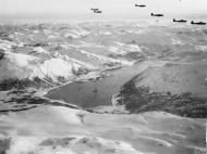 Asisbiz Fleet Air Arm Barracuda bombers and their fighter escort approaching Alten Fjord 27th Sep 1944 IWM A22631