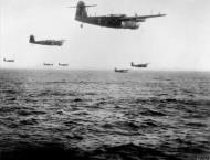 Asisbiz Fleet Air Arm Barracuda from HMS Implacable hit a submarine escorted by a destroyer Norway 27th Sep 1944 IWM A26163