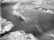 Asisbiz Fleet Air Arm aircraft from HMS Implacable destroy a German convoy off Norway 27th Nov 1944 IWM A26576