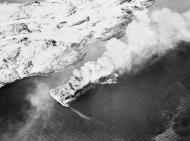 Asisbiz Fleet Air Arm aircraft from HMS Implacable destroy a German convoy off Norway 27th Nov 1944 IWM A26577
