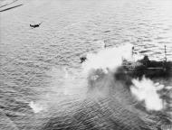 Asisbiz Fleet Air Arm aircraft from HMS Implacable destroy a German convoy off Norway 27th Nov 1944 IWM A26578