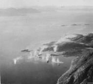 Asisbiz Fleet Air Arm aircraft from HMS Implacable hit a German convoy Lodingen Harbour Norway 27th Nov 1944 IWM A26164