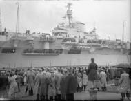 Asisbiz RN carrier HMS Implacable leaving Glasgow Scotland 4th Jun 1944 IWM A24107