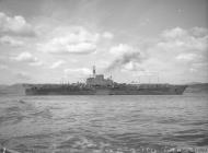 Asisbiz RN carrier HMS Implacable moored at Greenock Inverclyde Scotland 21st Aug 1944 IWM A24111