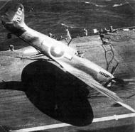 Asisbiz Fleet Air Arm Seafire landing mishap aboard HMS Indefatigable Flightdeck wartime 01