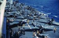 Asisbiz Fleet Air Arm Seafires aboard HMS Indefatigable Nov 1945 colour 01