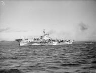 Asisbiz RN carrier HMS Indefatigable at Greenock Inverclyde Scotland 30th Dec 1943 IWM A21198