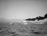 Asisbiz RN carrier HMS Indefatigable at Greenock Inverclyde Scotland 30th Dec 1943 IWM A21199