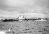 Asisbiz RN carrier HMS Indefatigable at Greenock Inverclyde Scotland 30th Dec 1943 IWM A22517