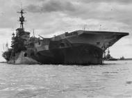 Asisbiz RN carrier HMS Indefatigable at Greenock Inverclyde Scotland 30th Dec 1943 IWM A26495