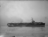 Asisbiz RN escort carrier HMS Khedive moored at Greenock Inverclyde Scotland 27th Mar 1944 IWM A22596