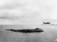 Asisbiz Fleet Air Arm 846 852NAS Avengers from HMS Trumpeter going in to the attack approaches Svino Fjord 12th Sep 1944 IWM A25610