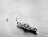 Asisbiz Fleet Air Arm Seafires from HMS Furious attacking German shipping off Statlandet 12th Sep 1944 IWM A25613