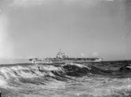 Asisbiz RN carrier HMS Victorious at sea during home fleet operations IWM A7436