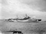 Asisbiz HMCS armed merchant cruiser HMCS Prince Robert at anchor Greenock Inverclyde Scotland 8th Sep 1943 IWM A19107