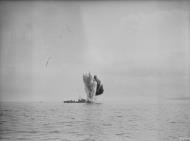 Asisbiz HMS Berkeley being sunk after suffering bombed damage from a axis raid Dieppe 12th Aug 1942 IWM A11244