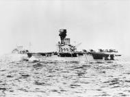 Asisbiz RN carrier HMS Hermes off Ceylon coast prior to her being sunk 9th Apr 1942 IWM A30464