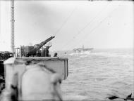 Asisbiz RN escort carrier HMS Pursuer forward anti arcraft guns Apr 1944 off Norway IWM A23064