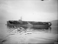 Asisbiz RN escort carrier HMS Smiter moored at Gareloch Inverclyde Scotland 29th Jul 1944 IWM A25023