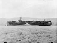 Asisbiz RN escort carrier HMS Smiter moored at Gareloch Inverclyde Scotland Aug 1944 IWM A25294