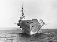 Asisbiz RN light carrier HMS Ocean moored at Greenock Inverclyde Scotland Jul 1945 IWM A30618