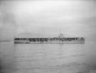 Asisbiz RN merchant carrier HMS Rapana moored at Greenock Inverclyde Scotland 30th Jul 1943 IWM A18334