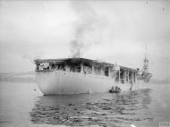 Asisbiz RN merchant carrier HMS Rapana moored at Greenock Inverclyde Scotland 30th Jul 1943 IWM A18335