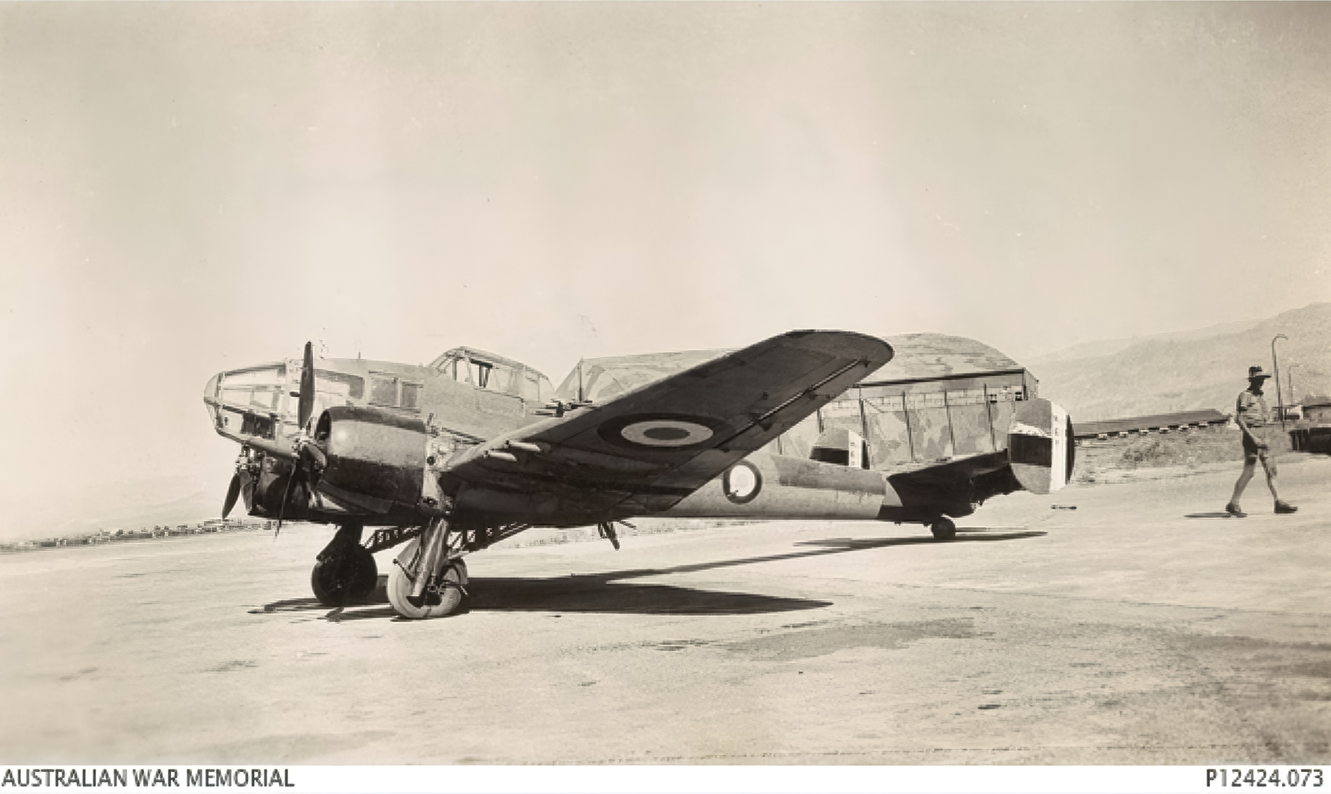 Vichy French Potez 63.11 fighter bomber captured by RAAF 3Sqn Lebanon Beirut AWM P12424