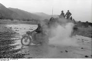 Asisbiz German armor DAK Panzer PzKpfw IV and motorcycle Algerian border 1943 Bund 101I 788 0017 19