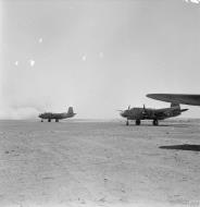 Asisbiz British Boston III SAAF 24Sqn take off from Bir el Beheira Libya IWM CNA3099