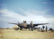 Asisbiz British Boston SAAF 24Sqn S during engine warm up North Africa May 1943 IWM TR856