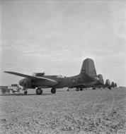 Asisbiz British USAAF 41 19345 A 20B Boston SAAF 12Sqn Z ready for take off at Gzina Sidi Azzab Libya IWM CNA4677