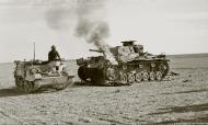 Asisbiz German armor DAK Panzer PzKpfw III tank with Britsh Bren carrier staged photo ebay 01