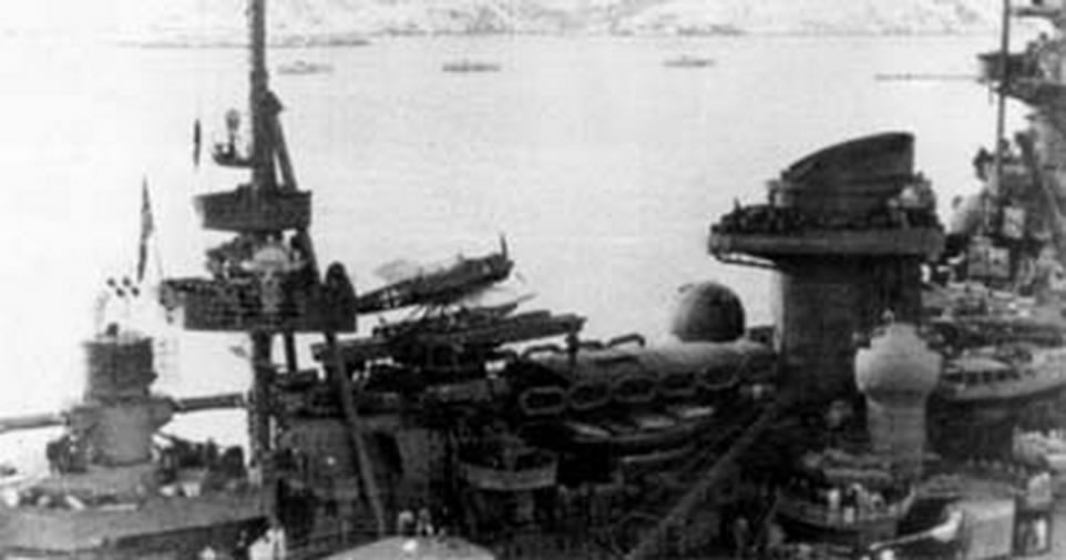 Kriegsmarine Scharnhorst class battlecruisers battleship KMS Scharnhorst during her final year 07