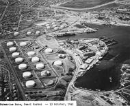 Asisbiz Aerial view of the Submarine Base with part of the fuel farm in the foreground looking southwest on 13th Oct 1941 80 G 182880