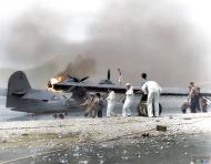 Asisbiz Archive US Navy photos showing the Japanese Naval attack on Pearl Harbor Naval Air Station Kaneohe Bay 01C
