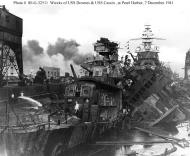 Asisbiz Archive USN photos showing USS Cassin and USS Downes after the attck on Perl Harbor Hawaii 7th Dec 1941 02