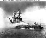 Asisbiz Archive USN photos showing USS Nevada after the attck on Perl Harbor Hawaii 7th Dec 1941 01
