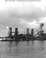 Asisbiz Archive USN photos showing USS Raleigh after the attck on Perl Harbor Hawaii 7th Dec 1941 02