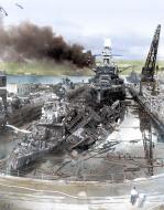 Asisbiz Archive USN photos showing the devastation caused by IJN attack on Perl Harbor Hawaii 7th Dec 1941 09C
