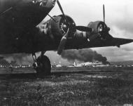Asisbiz Boeing B 17E Fortress at Hickam Field during the Japanese attack on Pearl Harbor Hawaii 7th Dec 1941 SC 127002