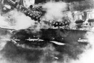 Asisbiz Japanese photo taken of western side of Ford Island Pearl Harbor 7th Dec 1941 NH 50933
