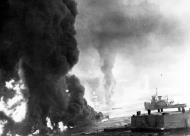 Asisbiz Oil fires burning on the water USS Maryland (BB 46) center Ford Island Pearl Harbor attack 7th Dec 1941 80 G 19951