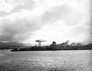 Asisbiz View of 10 10 dock from NAS Pearl Harbor after the Japanese attack on Pearl Harbor 7th Dec 1941 80 G 32660